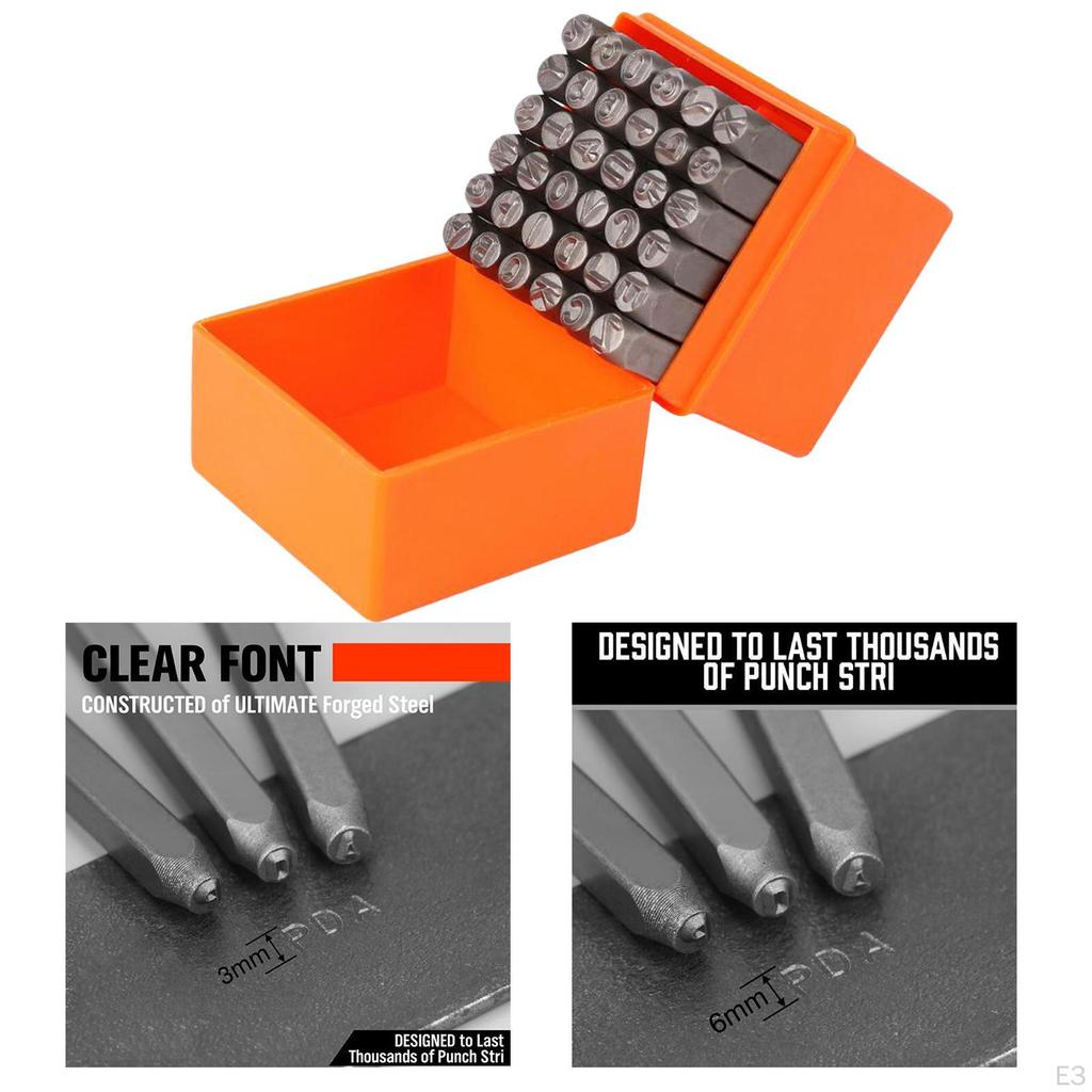 36pcs Letters And Numbers Stamp Set Leather Craft Stamping Tools