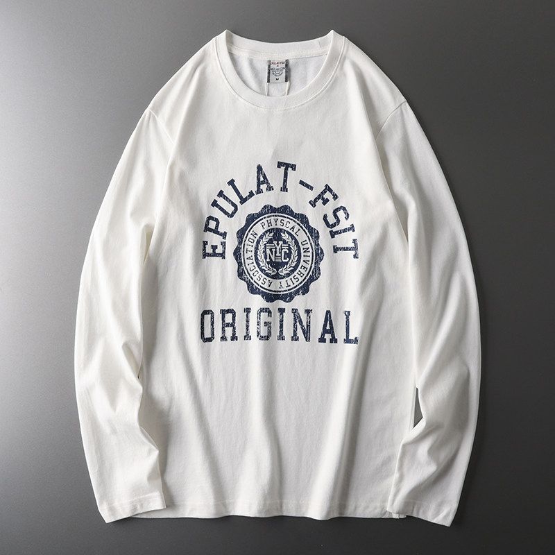 Retro Long-Sleeved 100% Cotton Coat Export T-shirts