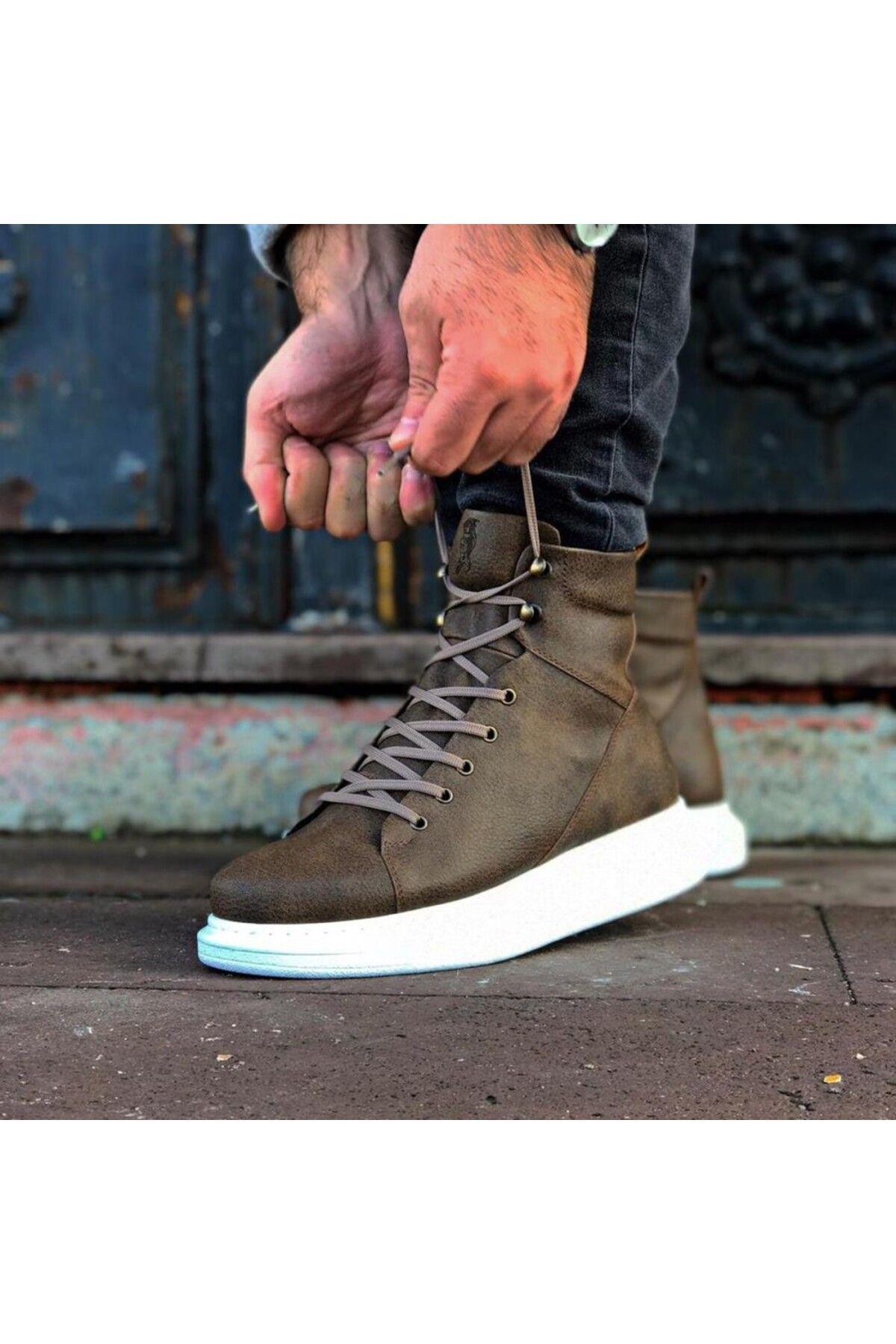 

Мужские модные ботинки на плоской подошве, ботинки из норки на высокой подошве 42