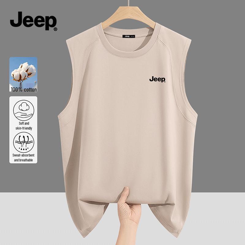 JEEP Men s Heavy Cotton Breathable Sports Vest L