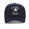 Camping Is My Favorite Therapy Quotes Funny Unisex Baseball Cap Summer Men Women Outdoors Hat