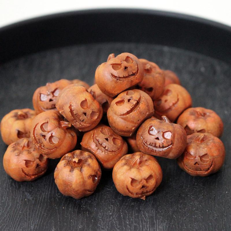 20/10 Stück Harz Mini Halloween Kürbis Miniatur Halloween Dekoration Feengarten Haus Ornament DIY Bastelornamente Dekoration