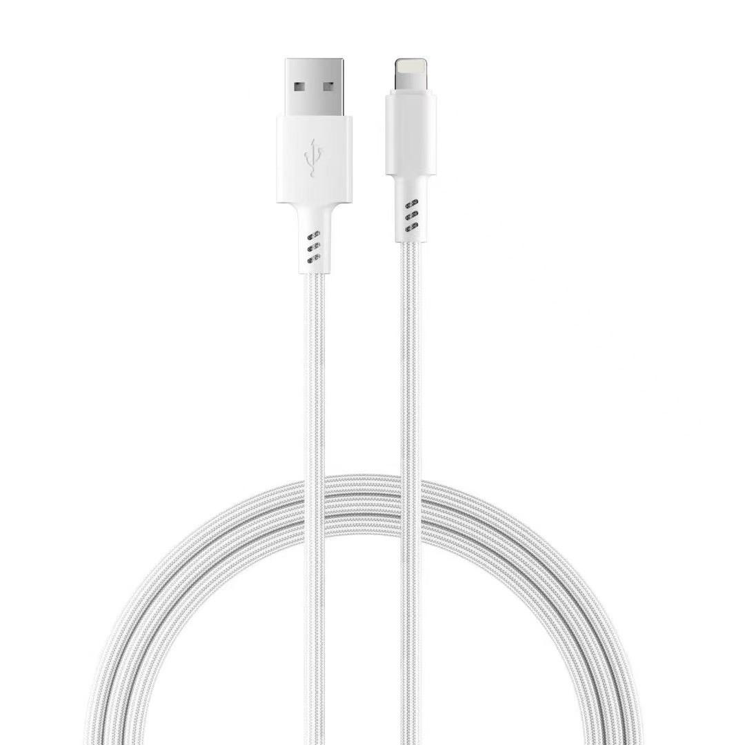 AMORUS 1m 2.4A USB-A to Lightning Nylon Braided Data Cord Fast Charging Cable for iPhone/iPad/iPod