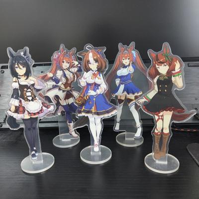 Japan Beautiful Derbil 15 Cm Cartoon Characters Acrylic Double-sided Stand Model Kawaii Cute Office Decoration Panel Permanent Recording Fans