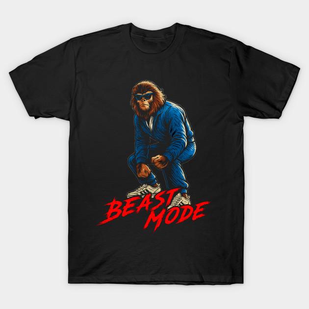 

Men Black Print T-shirt Beast Mode No-Cut Transfer Paper Print Cotton Tshirt S