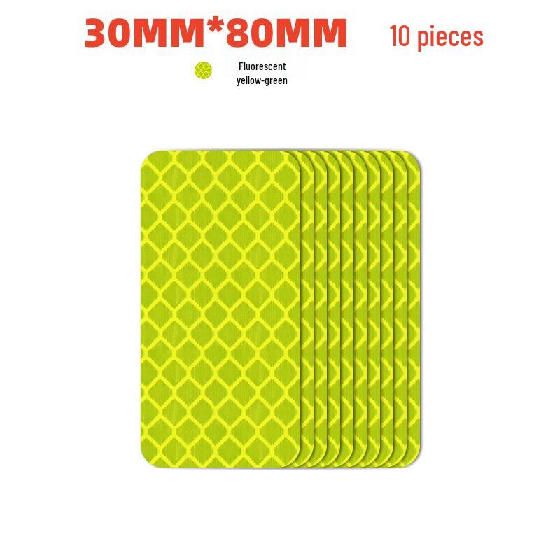 Waterproof Reflective Stickers for Cars, Motorcycles, Helmets, Bicycles—Scratch-Resistant Night Safety Patches