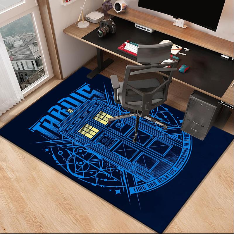 Telephone Booth Office Rug Chair Mat, Game Carpet, Suitable for Front Door, Bedroom, Living Room, Desk, Holiday Gift