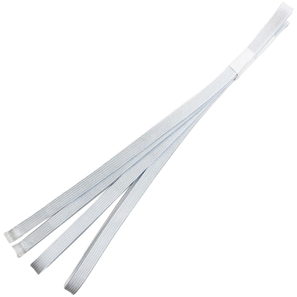 Kyo Tamayura Sanbuhimo (long obi cord), made of pure silk, made in Japan, Kakucho style, 100% silk, size LL (1308 White and light blue)
