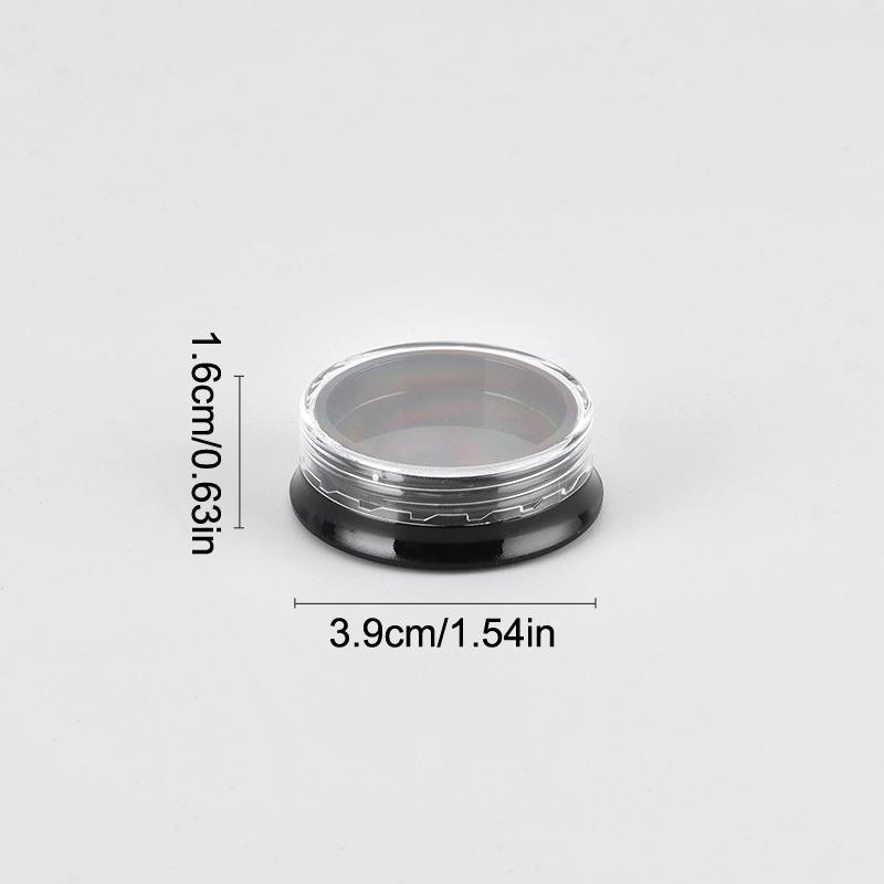 10Pcs Refillable Nail Bottles Clear Cream Jar Small Sample Can Tin for Nail Glitter Powder Decoration Box Pot