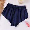 Thin strappy loose shorts, imitation silk soft anti-light safety pants, women's summer home leggings