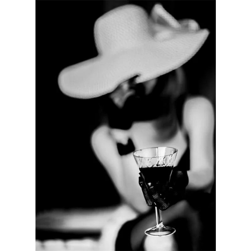 

Черно-белая женщина в ванной холст картина женщина в ванной принт постер девушки винтажное настенное искусство туалет мода украшение 21cm×30cm NoFrame