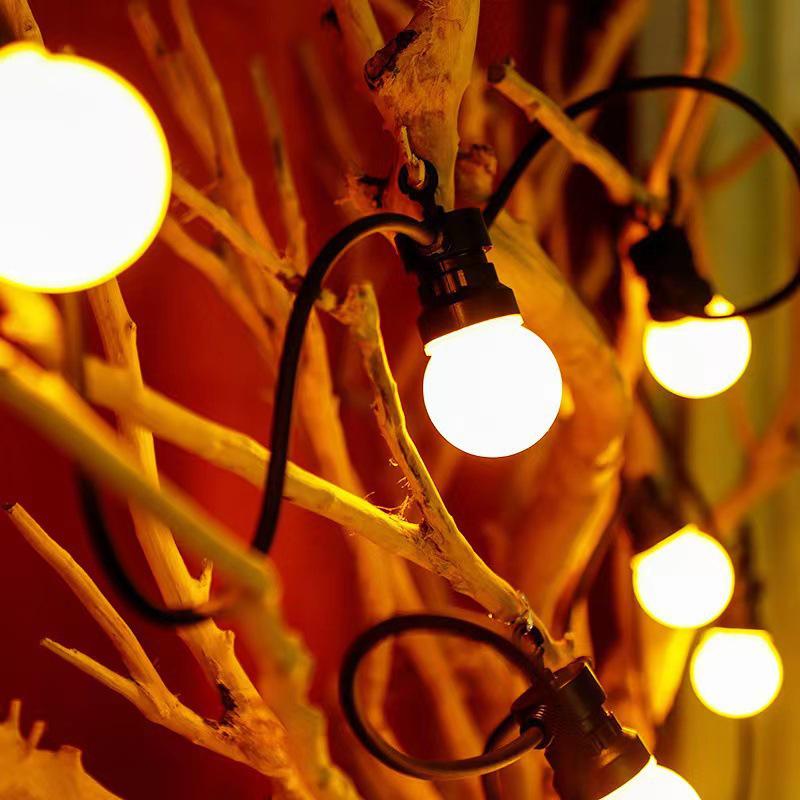 G50 Outdoor Waterproof Solar Globe String Lights for Camping, Courtyard, Awning, Tent & Decorative Atmosphere.