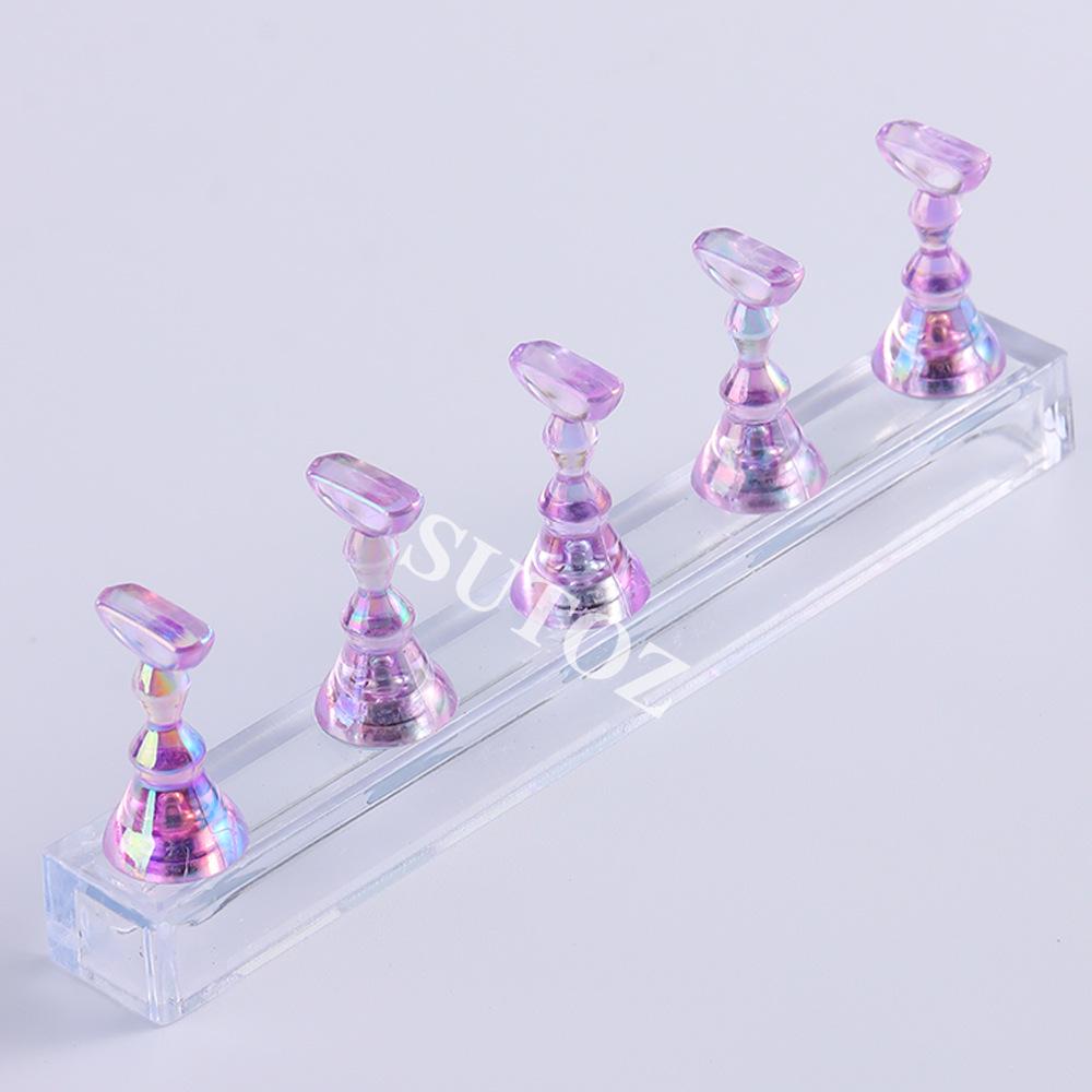 Nail Art Practice Tray with Strong Magnet and Wearable Crystal Pieces