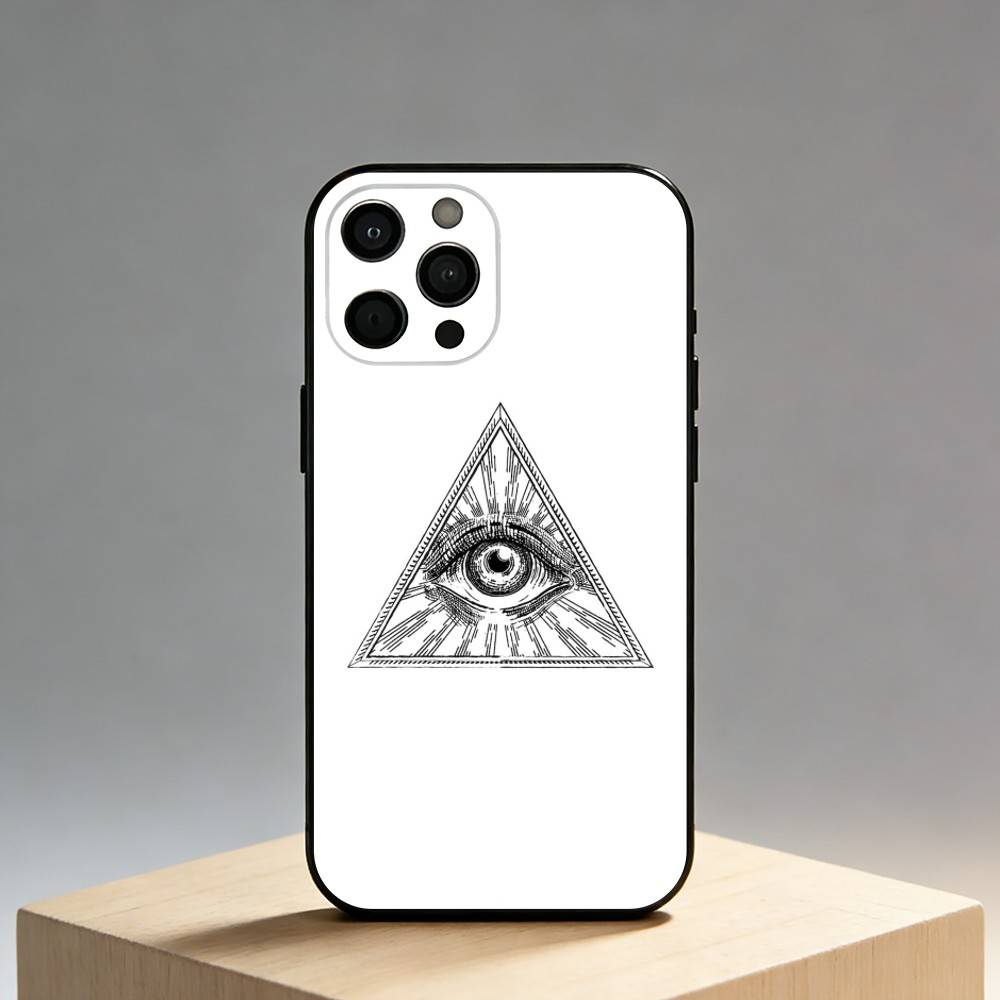 I-Illuminati Phone Case For iPhone17,16,15,14,13,12 Plus,Max Soft Silicone Black Cover