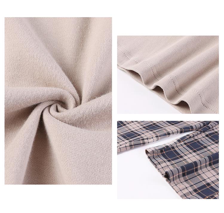 Men's Spring & Autumn Cotton Long Sleeve Pajamas Set for All Ages