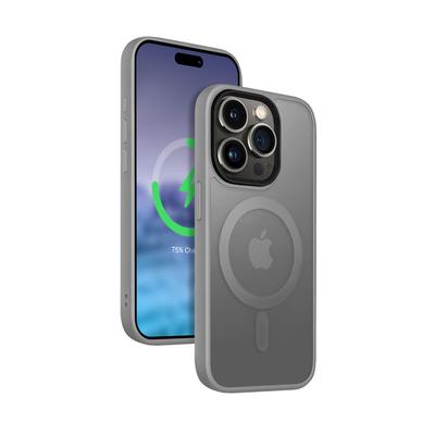 Crong Hybrid Frost Mag Cover - Etui Iphone 15 Pro Magsafe (Szary)