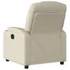 Cream PU Leather Recliner