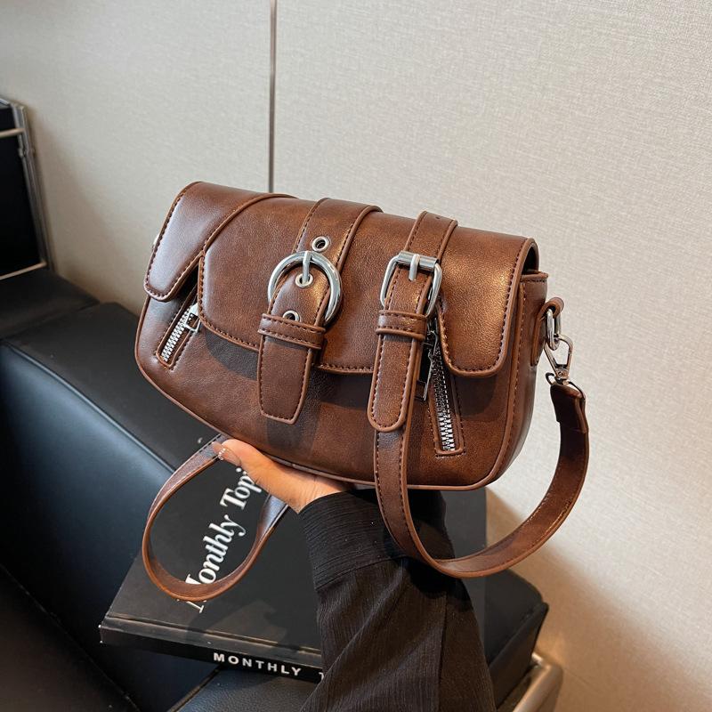 

Ретро-сумка-седло высокого класса для женщин 2024 года, новая тенденция, модная сумка через плечо, нишевый дизайн, повседневная женская сумка