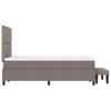 Box Spring Bed with Headboard Taupe 120 x 190 cm Fabric