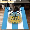 Custom Name Argentina Football Crest Rug Office Rug Chair Mat Non Slip Carpet Rugs for Bedrooms Dining Room Living Room Home Decor gifts