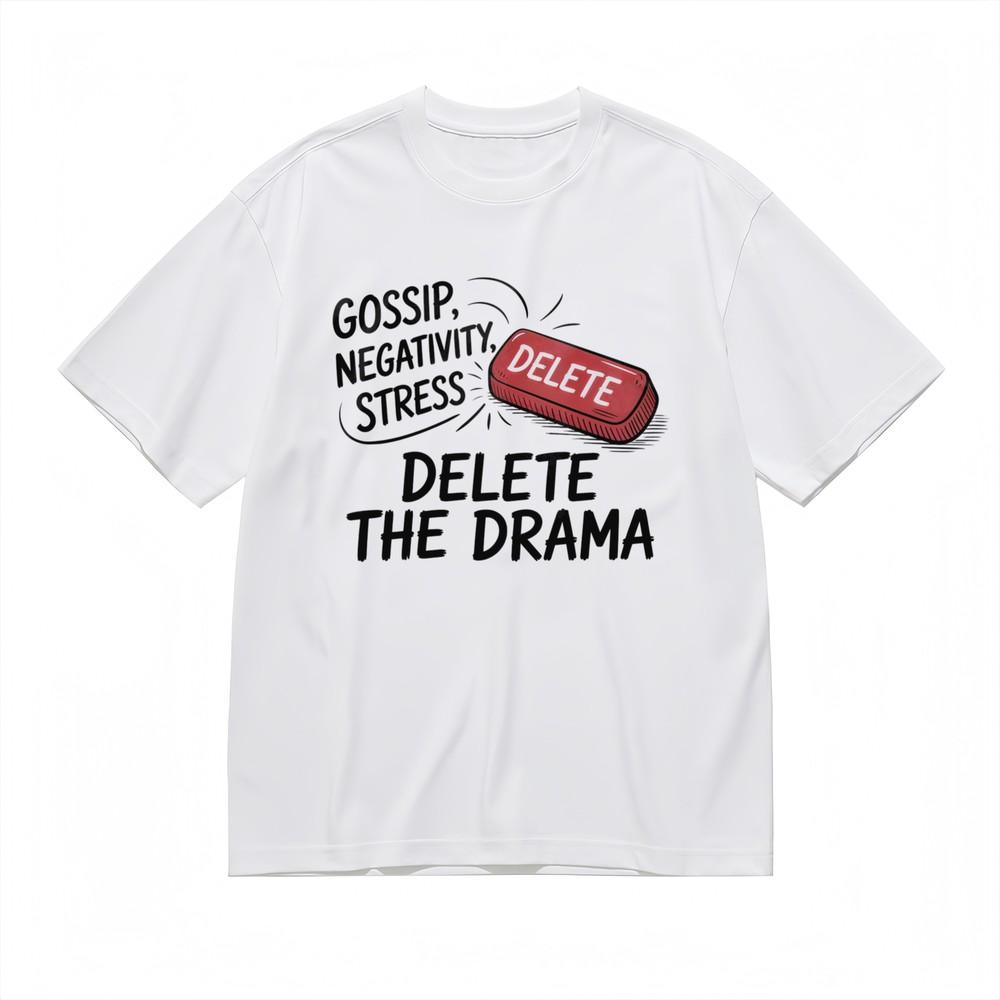 

Women s T-shirt With Negativity Block Graphic Unisex White 100% Cotton Tops USA M