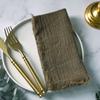 20PCS Napkins 41x41CM Cotton Cloth Gauze Retro Burr Rustic Kitchen Tea Towel Wedding Party Dinner Christmas Napkin Table Decor