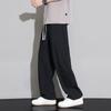 Men’s Plus Size Ice Silk Stretch Knit Wide-Leg Casual Pants