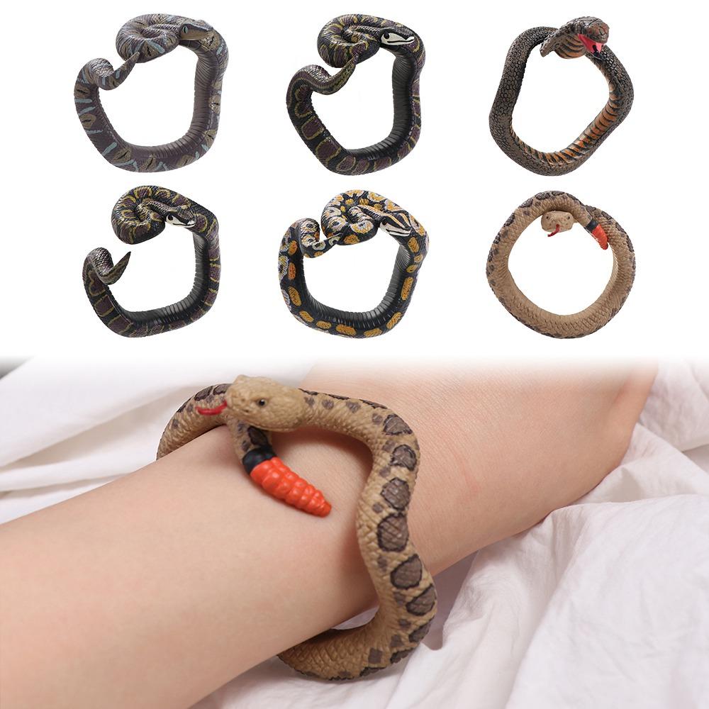 Snake Animal Model Python Snake Tricky Toys Snake Bracelet Simulation Animal Model Animal Bangles