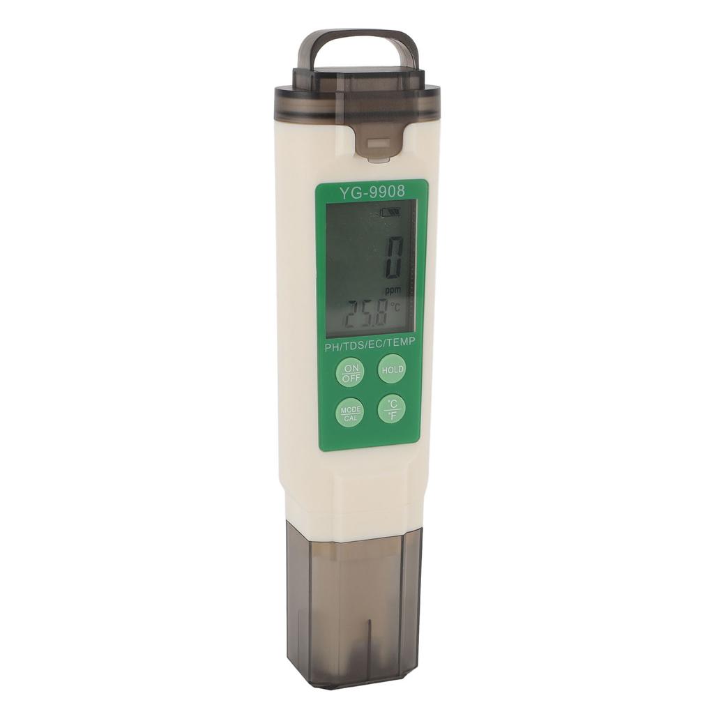 4 in 1 Water Quality Tester High Accuracy Clear Reading Green Backlight Digital Water Tester for PH 