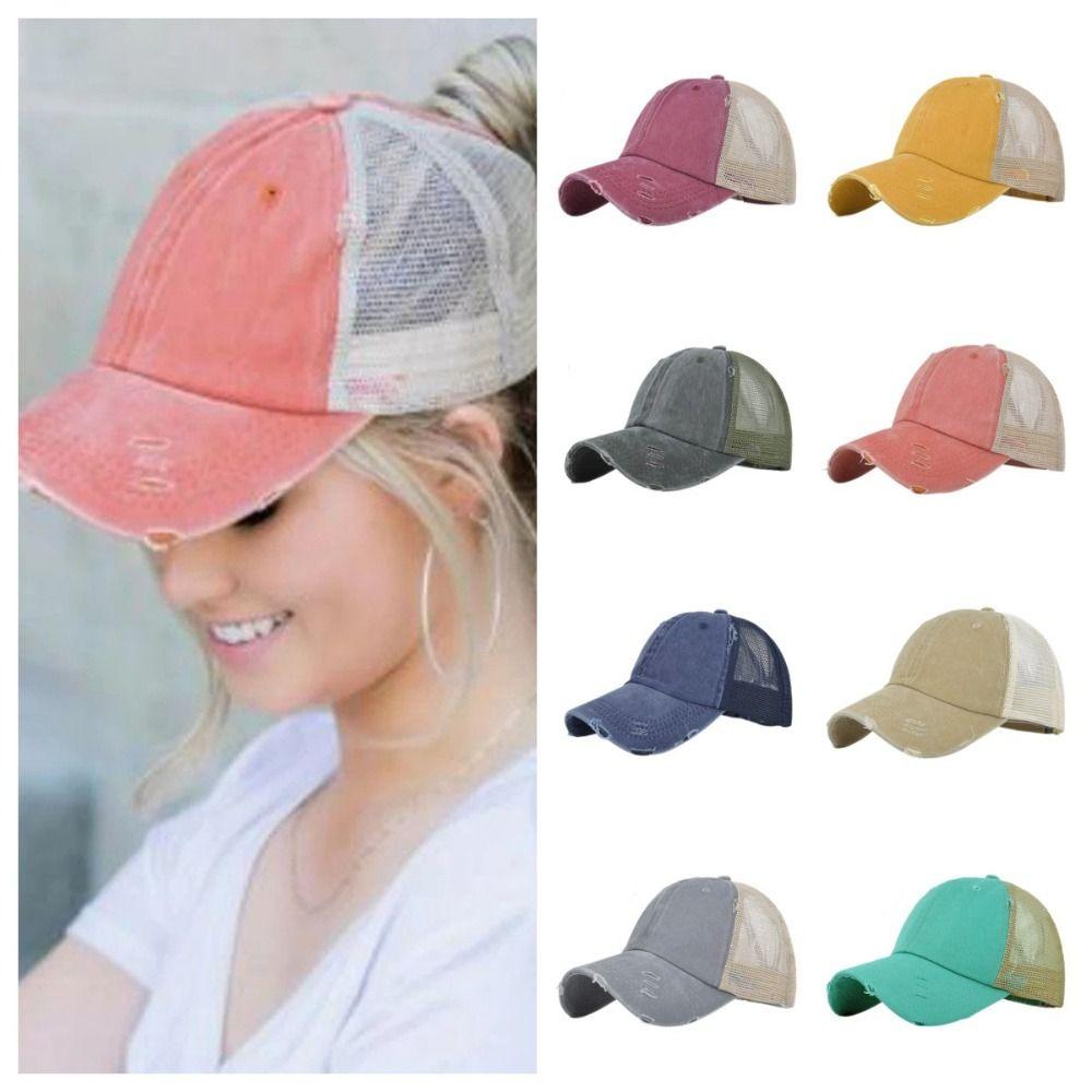 

Бейсболка с регулируемым хвостиком, сетчатая кепка Snapback, уникальная кепка с козырьком для женщин