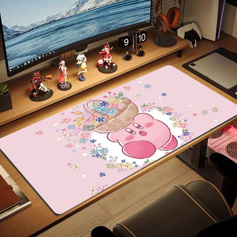 Kirby Print  Cushion Non-slip Laptop Tablet Big Mousepad XXL Mat Mini PC Playmat With Lock edge