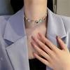 Elegant Fashion Necklace Set, Sparkling Colorful Synthetic Gemstones, Women Daily Party Wedding Jewelry Gift
