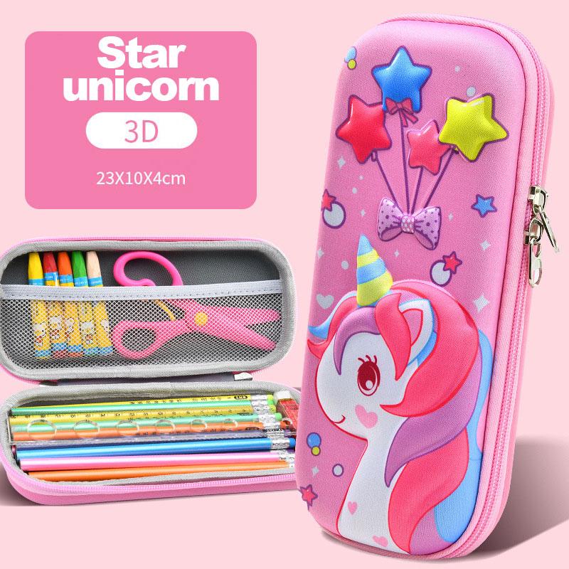 3D Pencil Case Kawaii Cute Large Capacity Pen Box Back to School Supplies Organizer Korean Japanese Stationery  Estuche