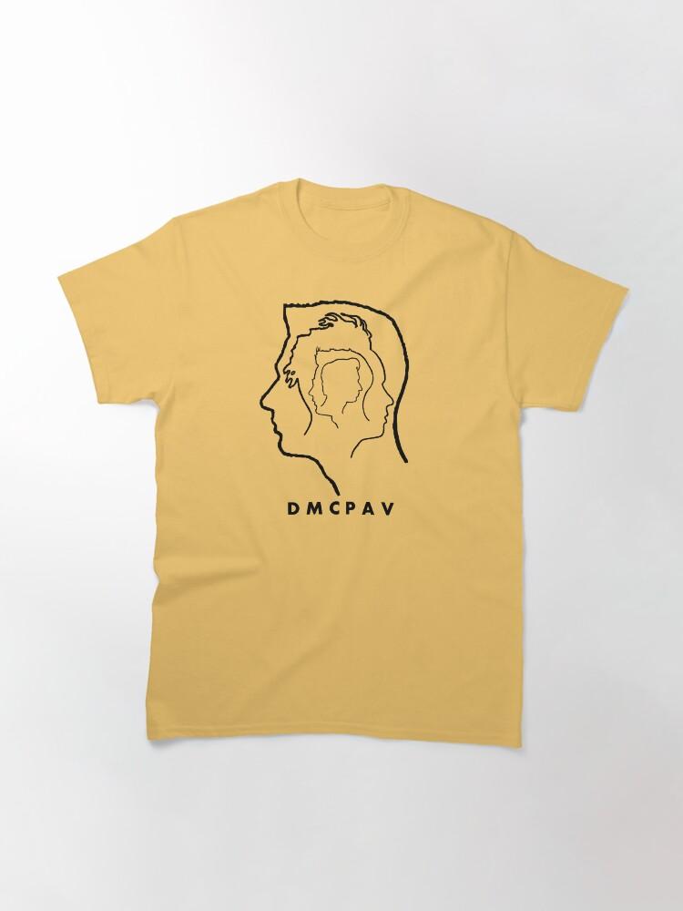 Depeche Mode Members Matryoshka Profile Black Outline Blue Background + DMCPAV Logo Classic T-Shirt