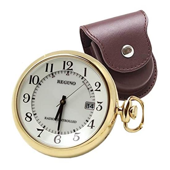 

Citizen Reguno Solar Watch and Masamido Original Leather Case Set Radio-Controlled (Brown) KL792231-SP408F золотий
