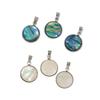 2Pcs Necklace Pendant Natural Shell Beads Round Pendant 27x17mm For Jewelry Making DIY Necklace Bracelet Earrings Accessory