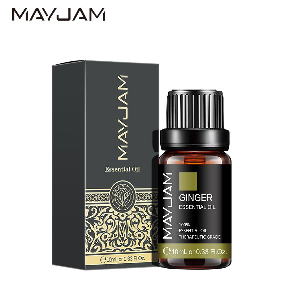 MAYJAM 10ml/30ml/100ml Ginger Natural Essential Oil Good for Aromatherapy Relaxation Skin Therapy Hair Growth Healthy Care Water Soluble Oil