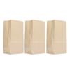 100 Pcs Kraft Paper Bag Food Grade Greaseproof Tear Resistant Disposable Brown Kraft Paper Grocery Bag 180x90x55mm
