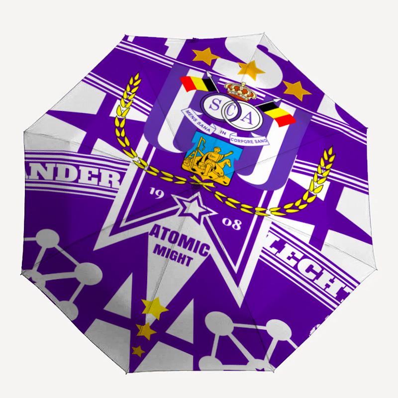 1pc Anderlecht Umbrella, Sun Protection, And UV Shielding. It Has Eight Sturdy Ribs for Outdoor Use And Perfect As a Holiday Gift