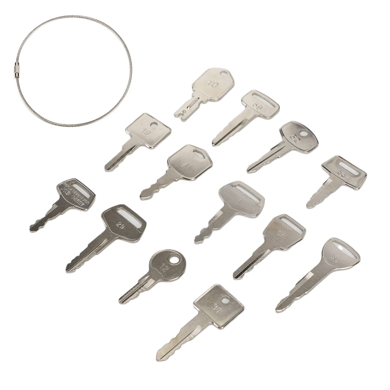 

Artudatech 13 шт. Набор ключей зажигания для вилочного погрузчика, строительной техники, тяжелого оборудования