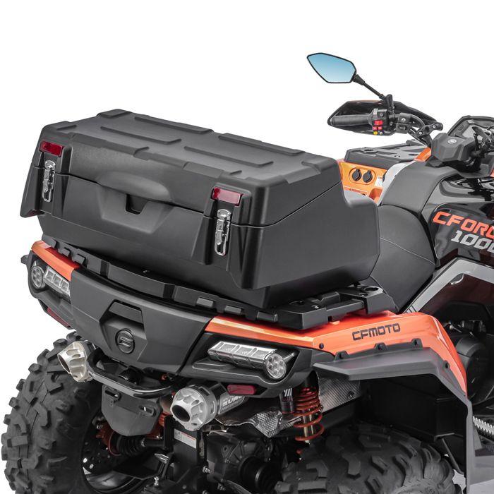 Baú 96L Bagtecs para Quad/ATV - baú traseiro à prova d'água preto com fixação e encosto