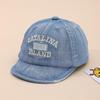 Cappellino da Baseball in Denim con Ricamo di Lettere per Bambini Primavera 2026 - Unisex per Neonati, Casual, con Visiera Morbida, Cappello alla Moda