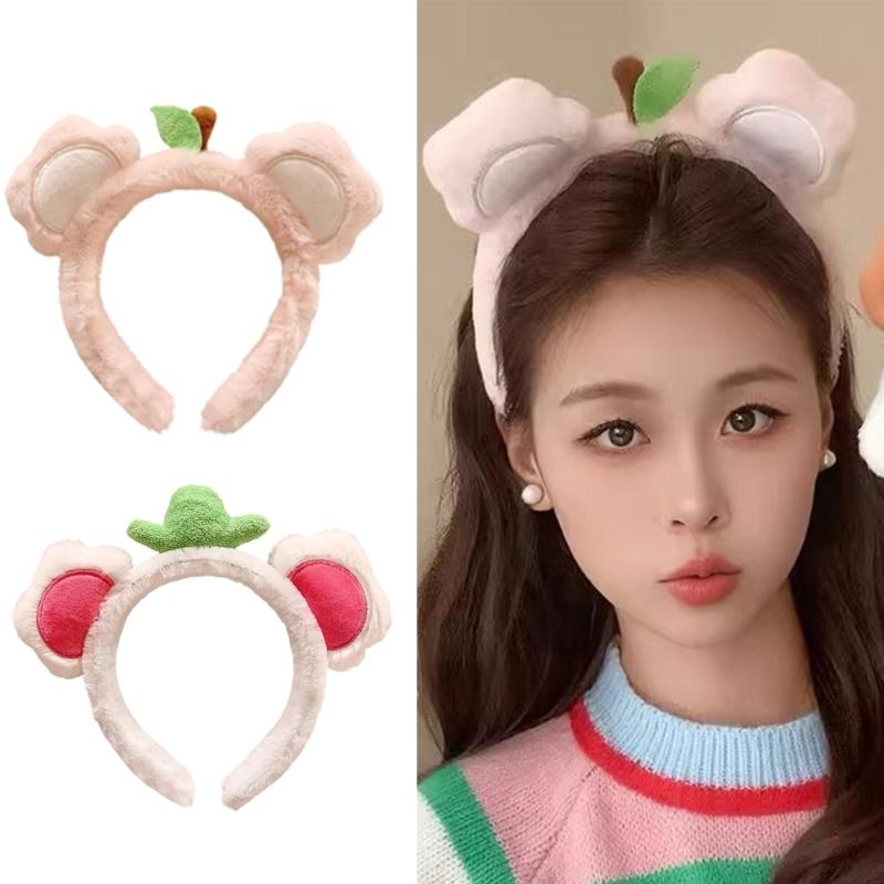 Comfortable Plush Hair Band Stylish Lovely Hair Hoop For Skin Care Bathing Nonslip Design Gentle On Skin