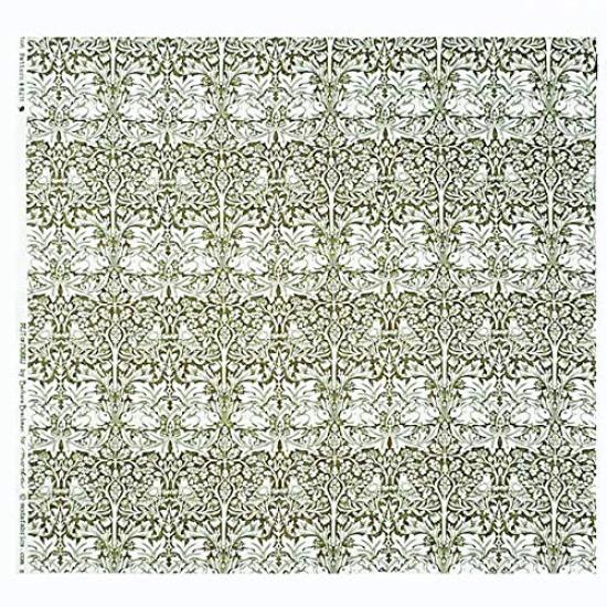 William Morris Brothers Rabbit Cotton Print 110cm Wide x 1m Best of Morris Fabric, Olive, Pre-Cut, 3948m,