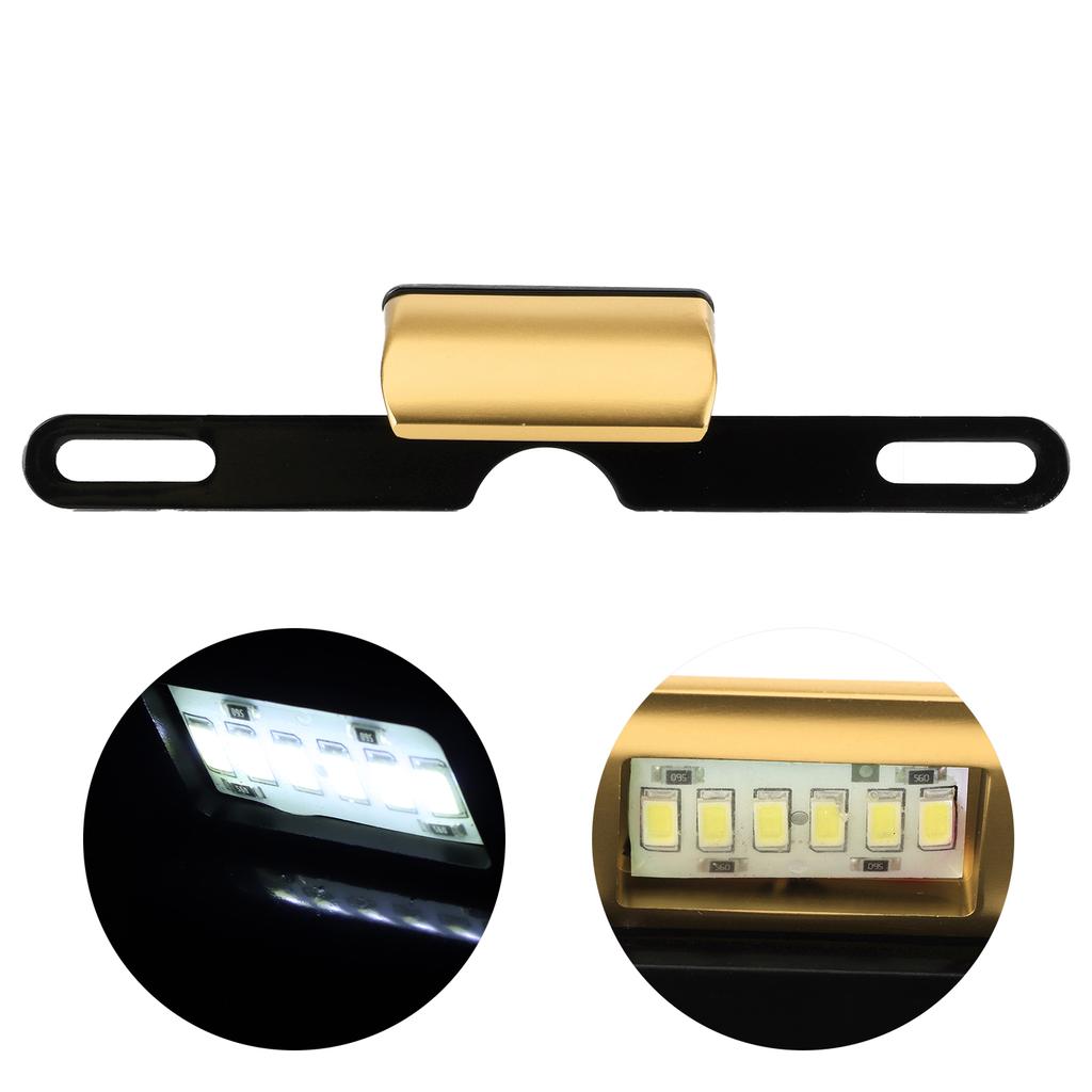   Motorcycle License Plate Light CNC Aluminium Rear   Lamp 6 LED Tail Mount Lighting