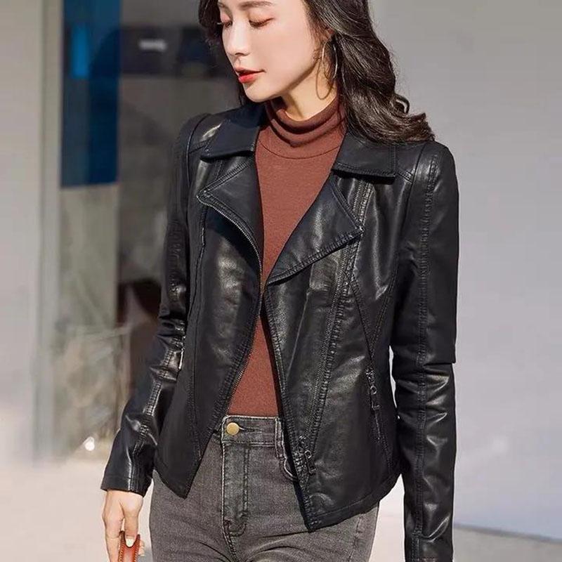 slimming leather jacket