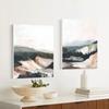 2pcs/set Scenery Art Oil Painting Canvas with Wood Frame Draw Wall Decor Home Living Room Decorations 30x40cm