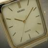 SEIKO DOLCE 5E61-5A00 Tungsten Carbide / Stainless Steel Square Snow-Pattern Dial Mesh Bracelet Ultra-Thin Quartz Used