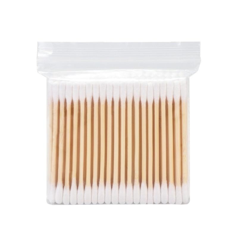 100-1000pcs Hypoallergenic Cotton Buds, Wooden Stick Swabs for Sensitive Skin, Makeup, Nail Art & Precision Cleaning