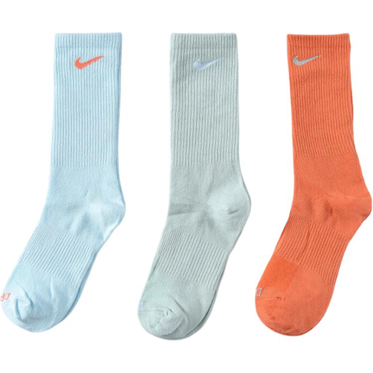 Nike Crew Socks All Unisex Orange Cyan Green Couple's DC7537-903